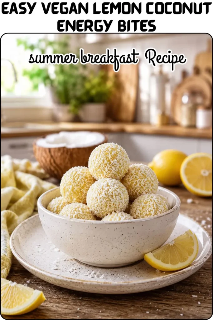 Easy Vegan Lemon Coconut Energy Bites