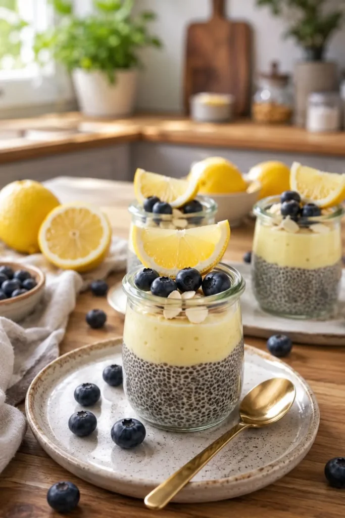Easy Vegan Lemon Curd Chia Parfait