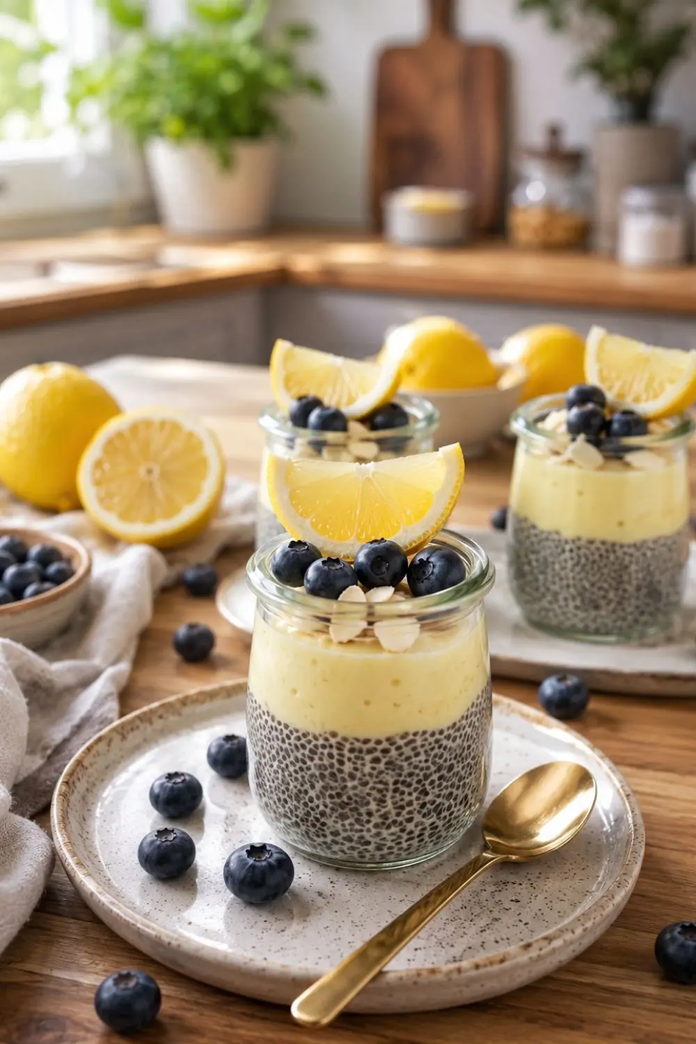 Easy Vegan Lemon Curd Chia Parfait