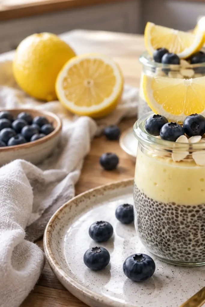 Easy Vegan Lemon Curd Chia Parfait