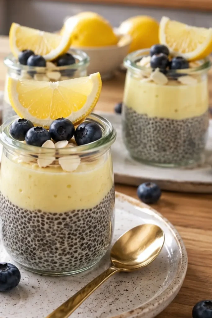 Easy Vegan Lemon Curd Chia Parfait