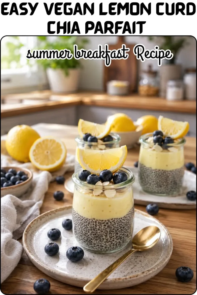 Easy Vegan Lemon Curd Chia Parfait