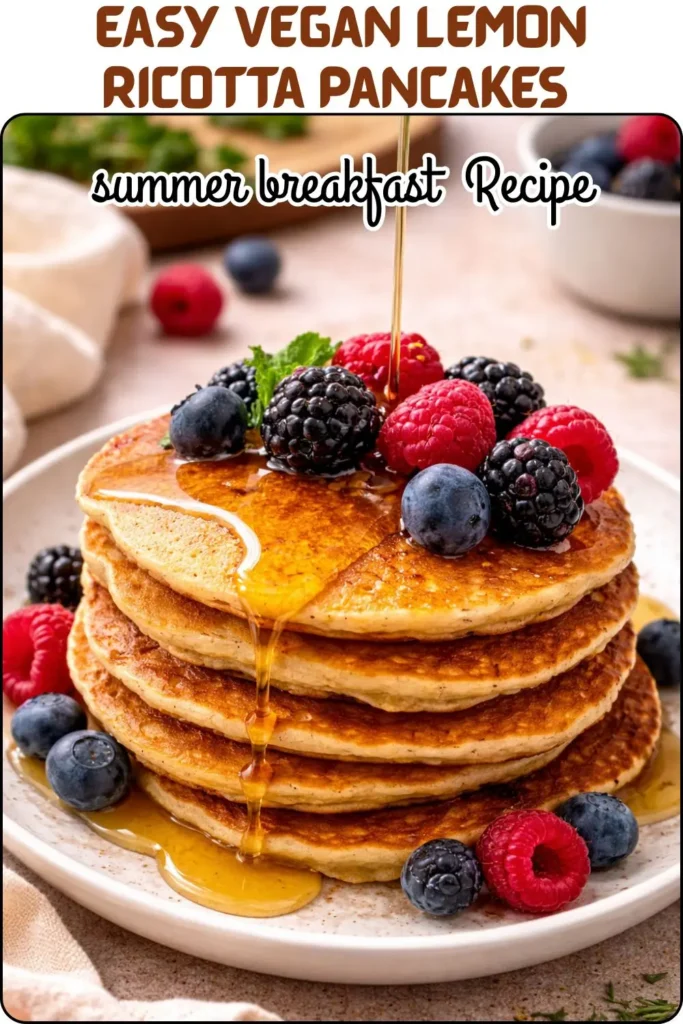 Easy Vegan Lemon Ricotta Pancakes