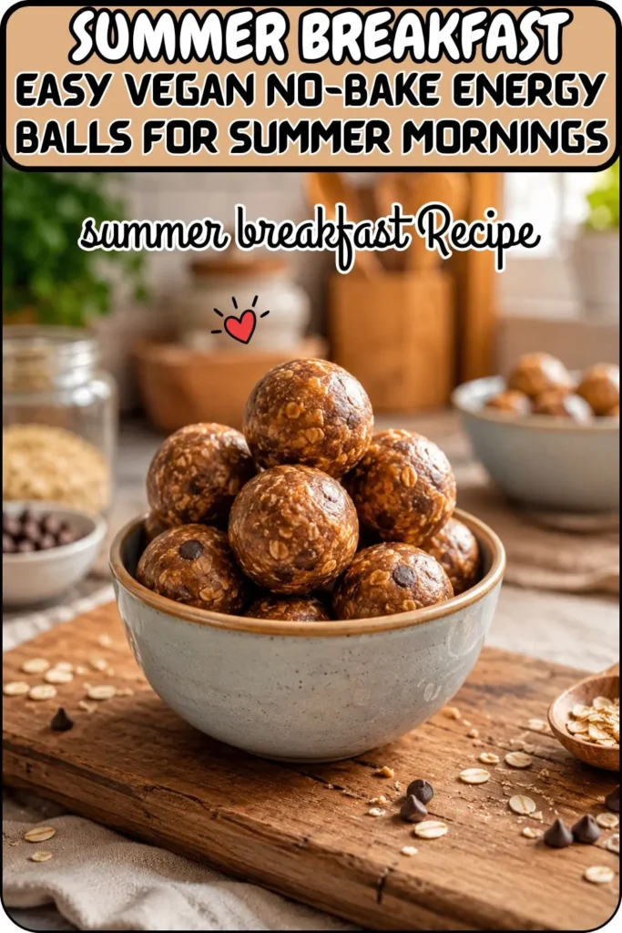 Easy Vegan No-Bake Energy Balls for Summer Mornings