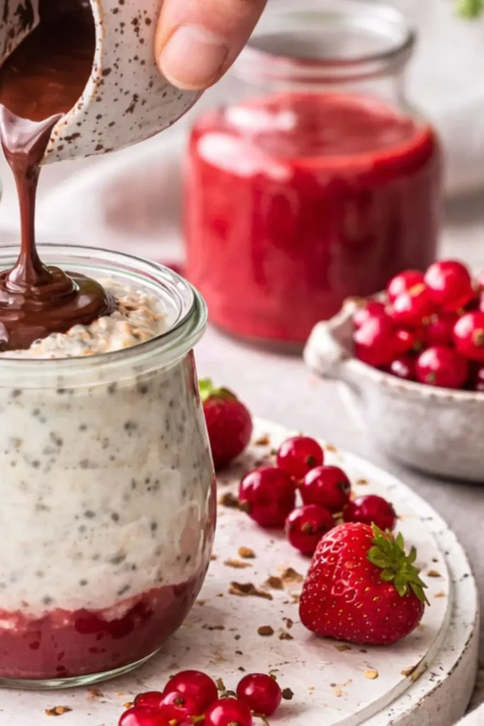 Easy Vegan No-Cook Summer Berry Overnight Oats