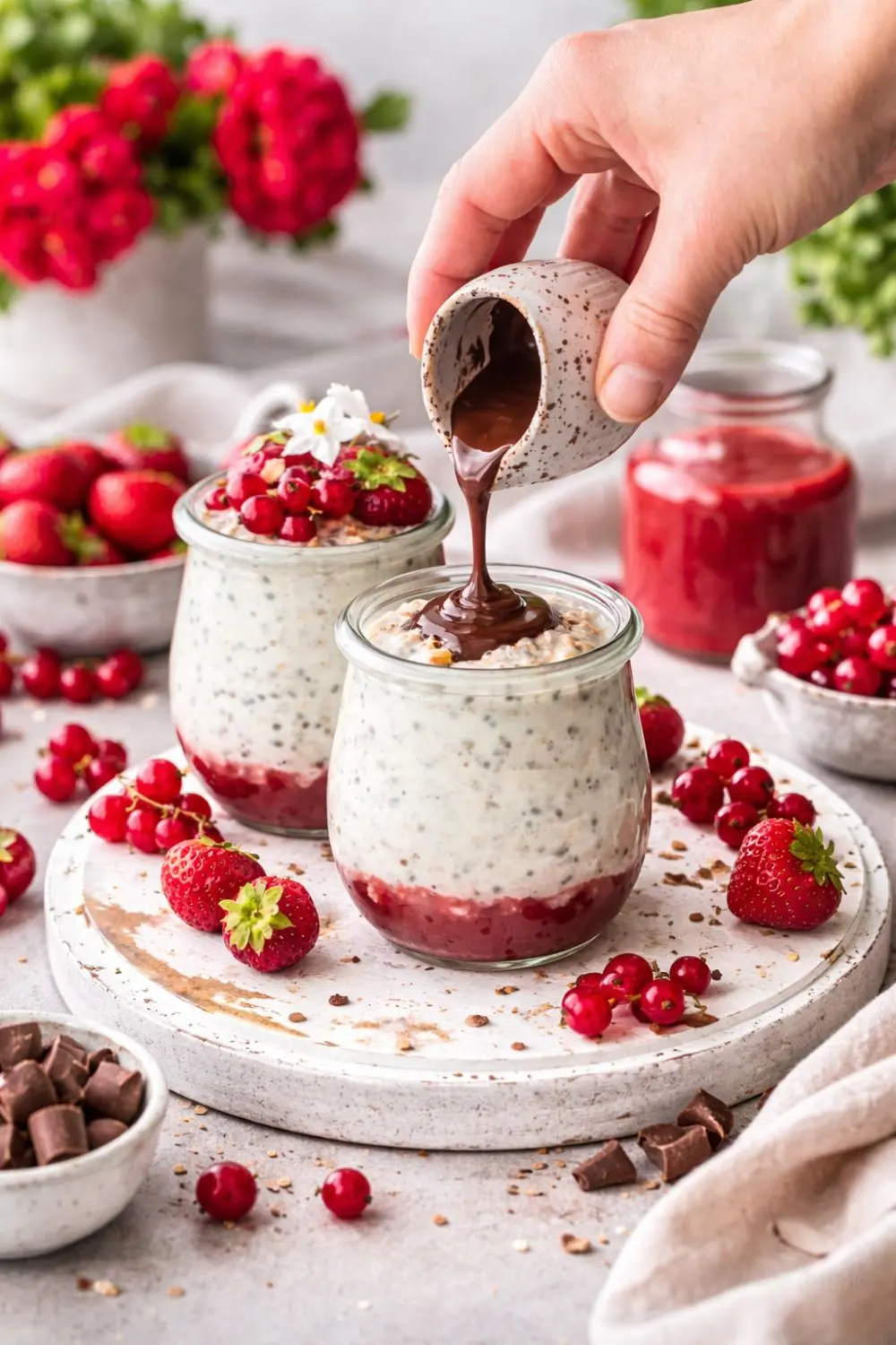 Easy Vegan No-Cook Summer Berry Overnight Oats