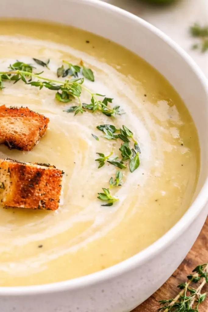 Easy Vegan Potato Leek Soup in the Slow Cooker