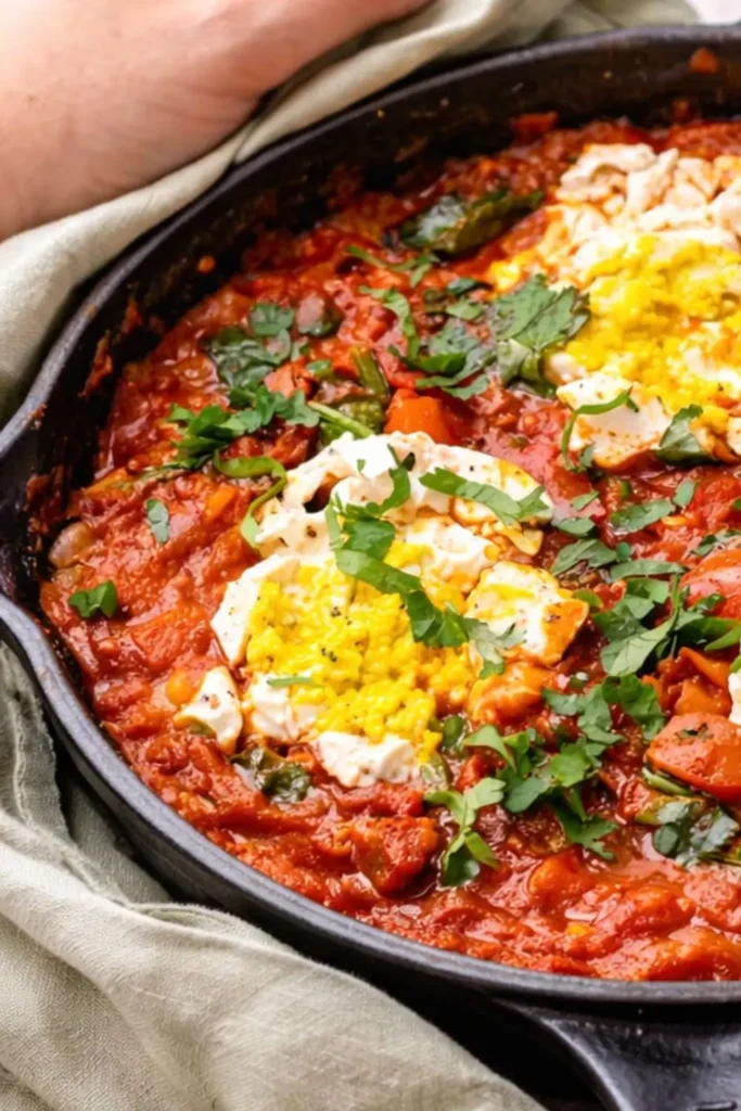 Easy Vegan Shakshuka with Summer Tomatoes