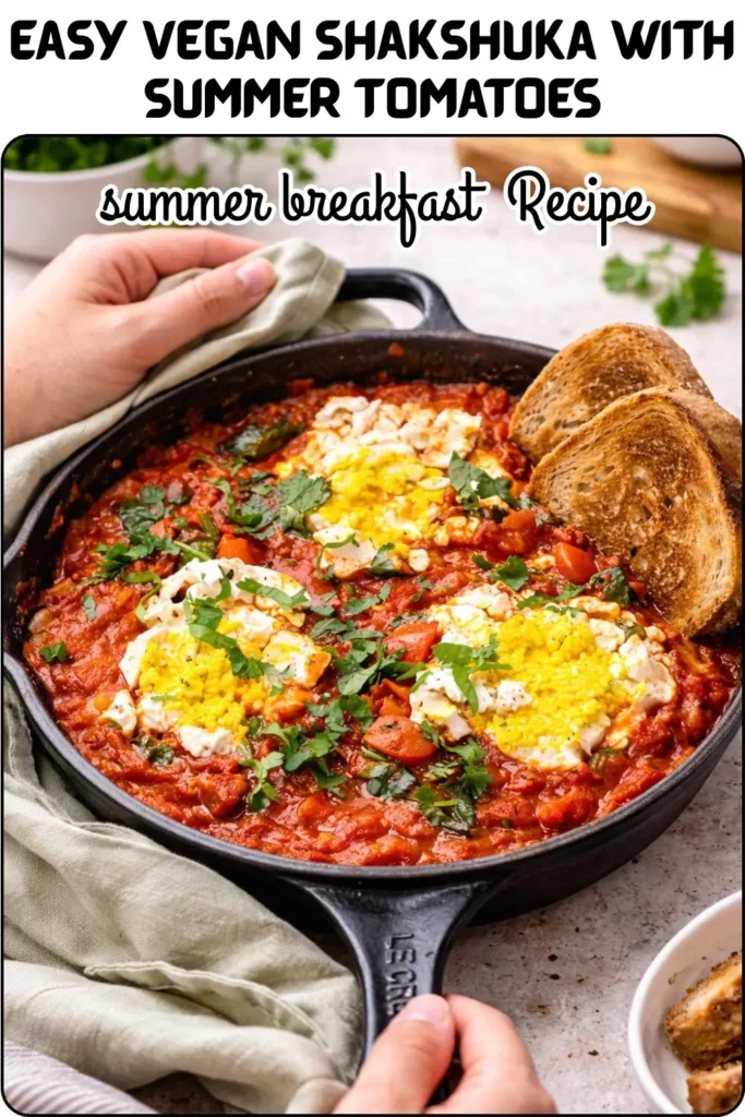 Easy Vegan Shakshuka with Summer Tomatoes