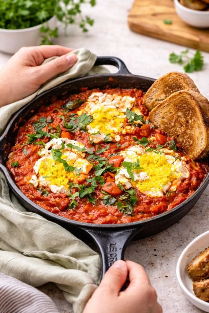 Easy Vegan Shakshuka with Summer Tomatoes