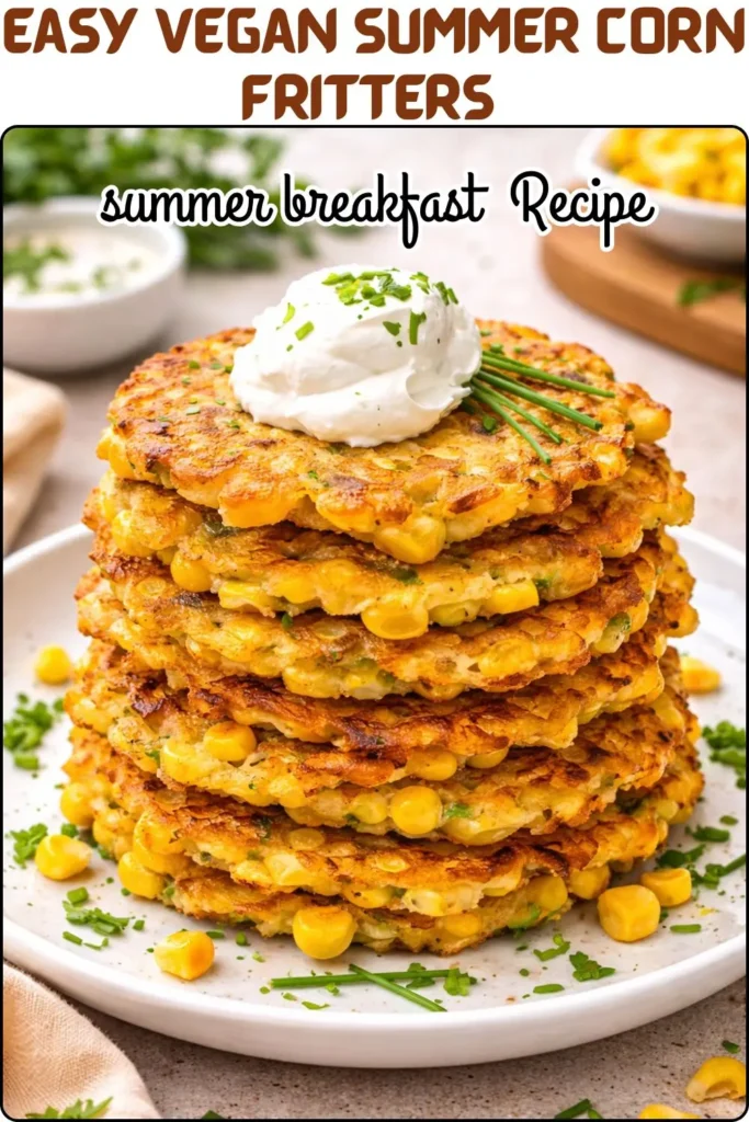 Easy Vegan Summer Corn Fritters (Crispy and Light!)