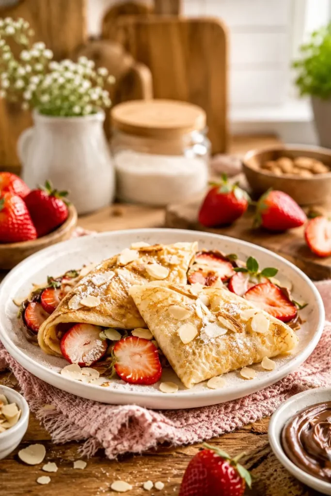 Easy Vegan Summer Crepes with Coconut Whip
