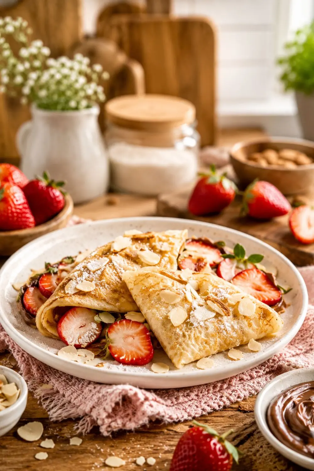Easy Vegan Summer Crepes with Coconut Whip