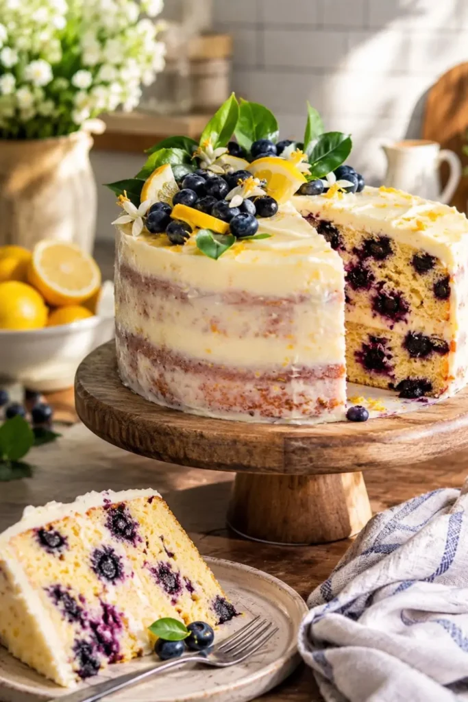 Gluten-Free Lemon Blueberry Cake