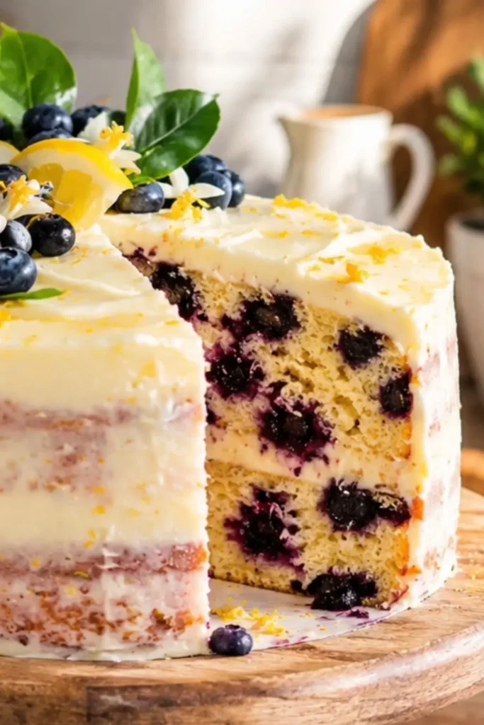 Gluten-Free Lemon Blueberry Cake