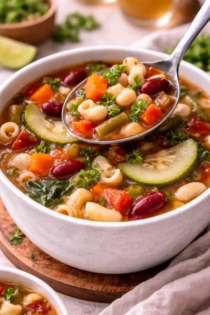 Healthy Slow Cooker Vegan Minestrone Soup