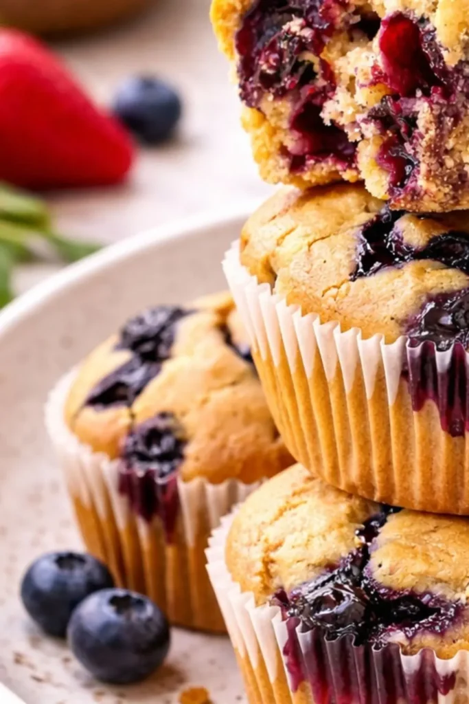 High-Protein Vegan Blueberry Protein Muffins