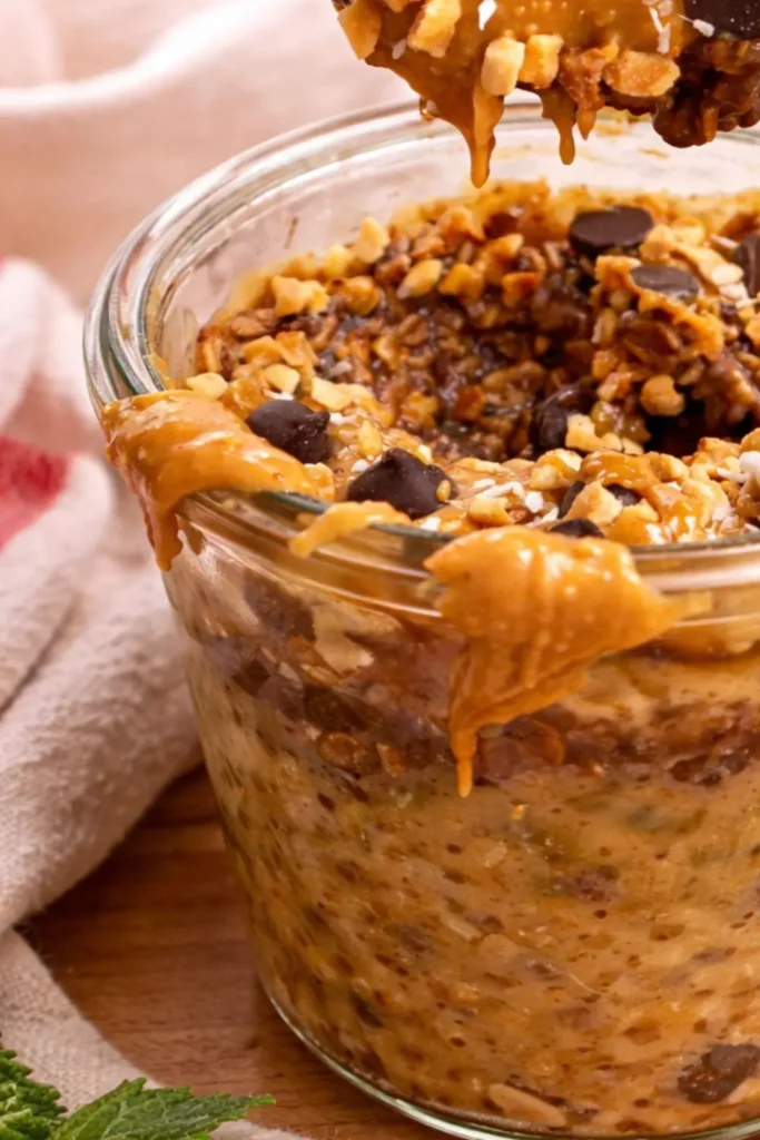 High-Protein Vegan Chocolate Peanut Butter Overnight Oats