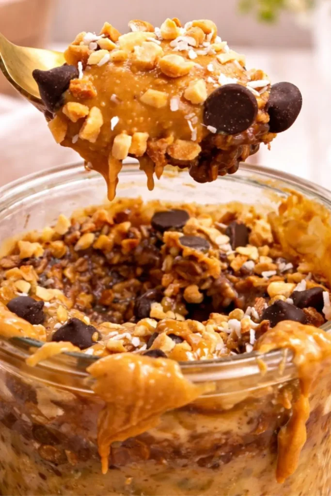 High-Protein Vegan Chocolate Peanut Butter Overnight Oats