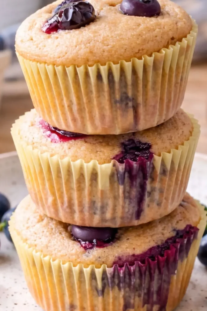 Moist Vegan Banana Blueberry Muffins