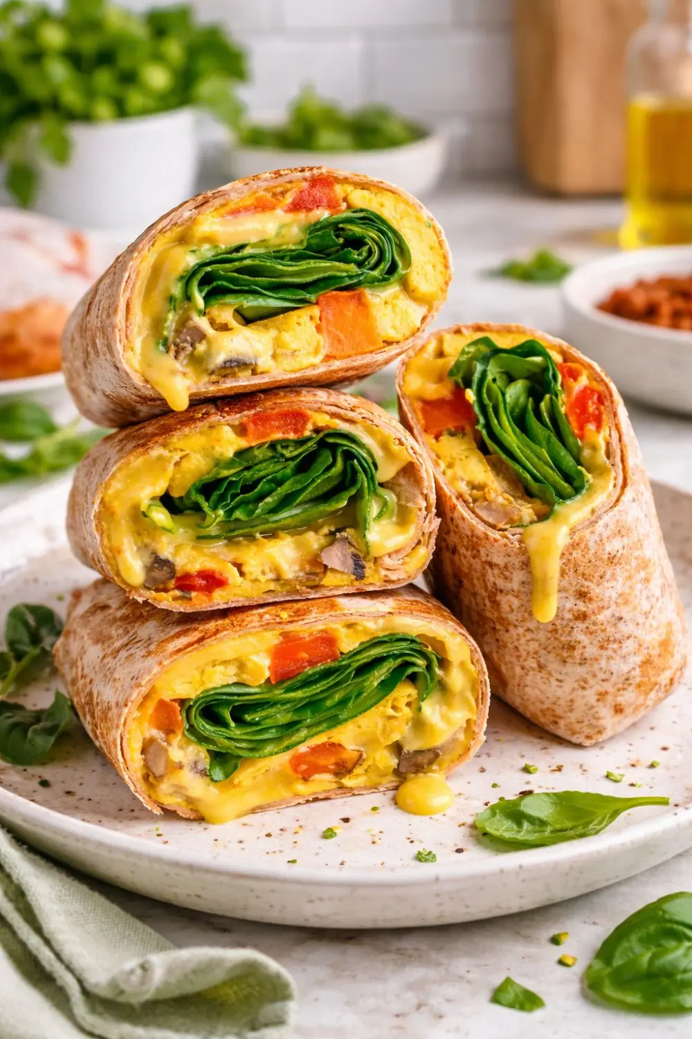 Simple Plant-Based Avocado Egg-Free Breakfast Burritos