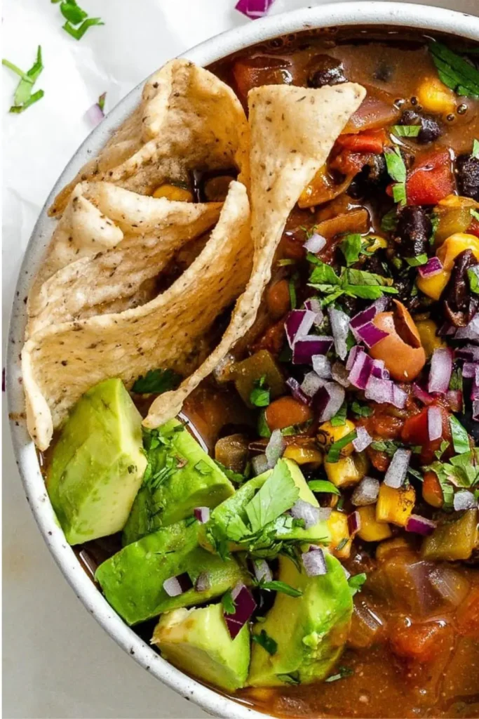 Slow Cooker Vegan Lentil Taco Soup