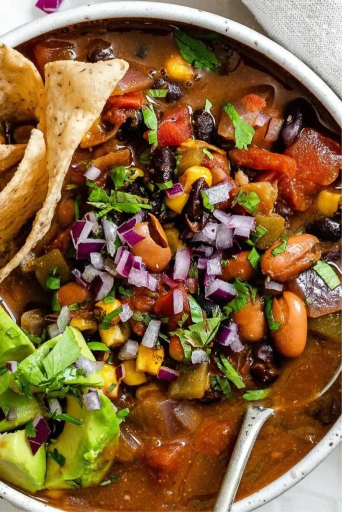 Slow Cooker Vegan Lentil Taco Soup