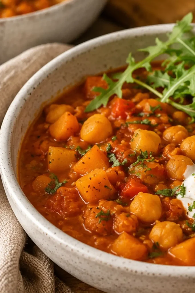 Slow Cooker Vegan Moroccan Chickpea Stew