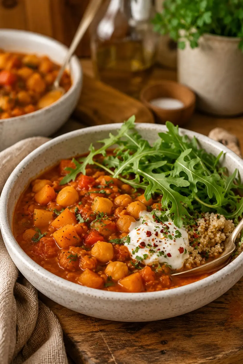 Slow Cooker Vegan Moroccan Chickpea Stew