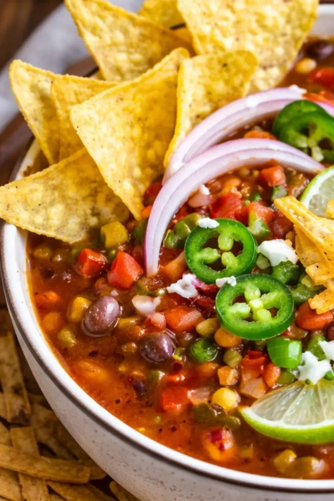 Slow Cooker Vegan Taco Soup with Black Beans