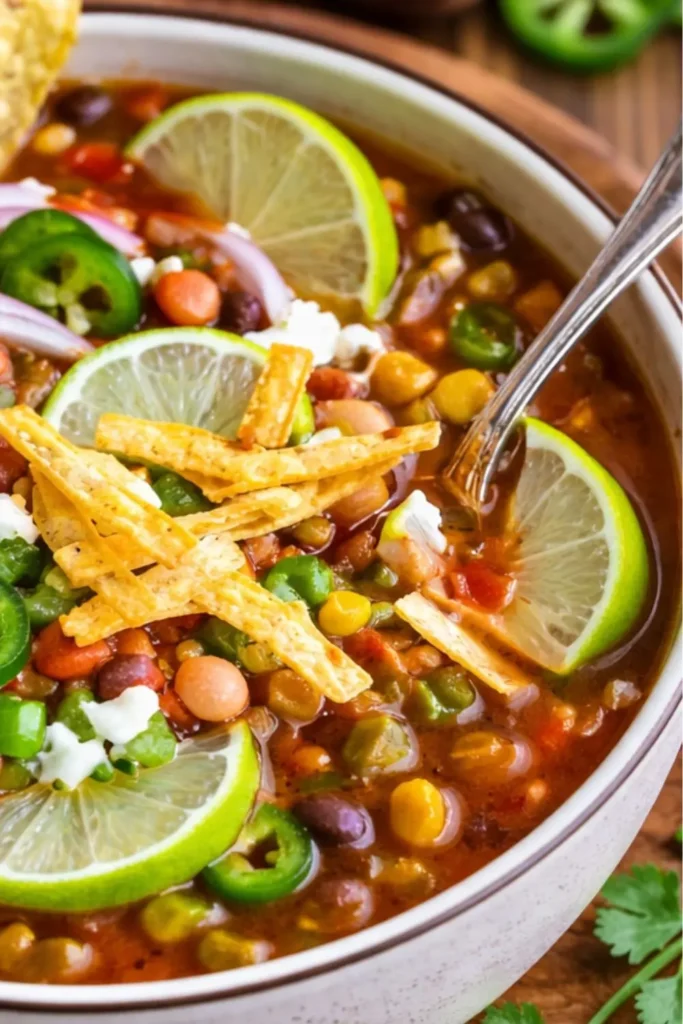 Slow Cooker Vegan Taco Soup with Black Beans