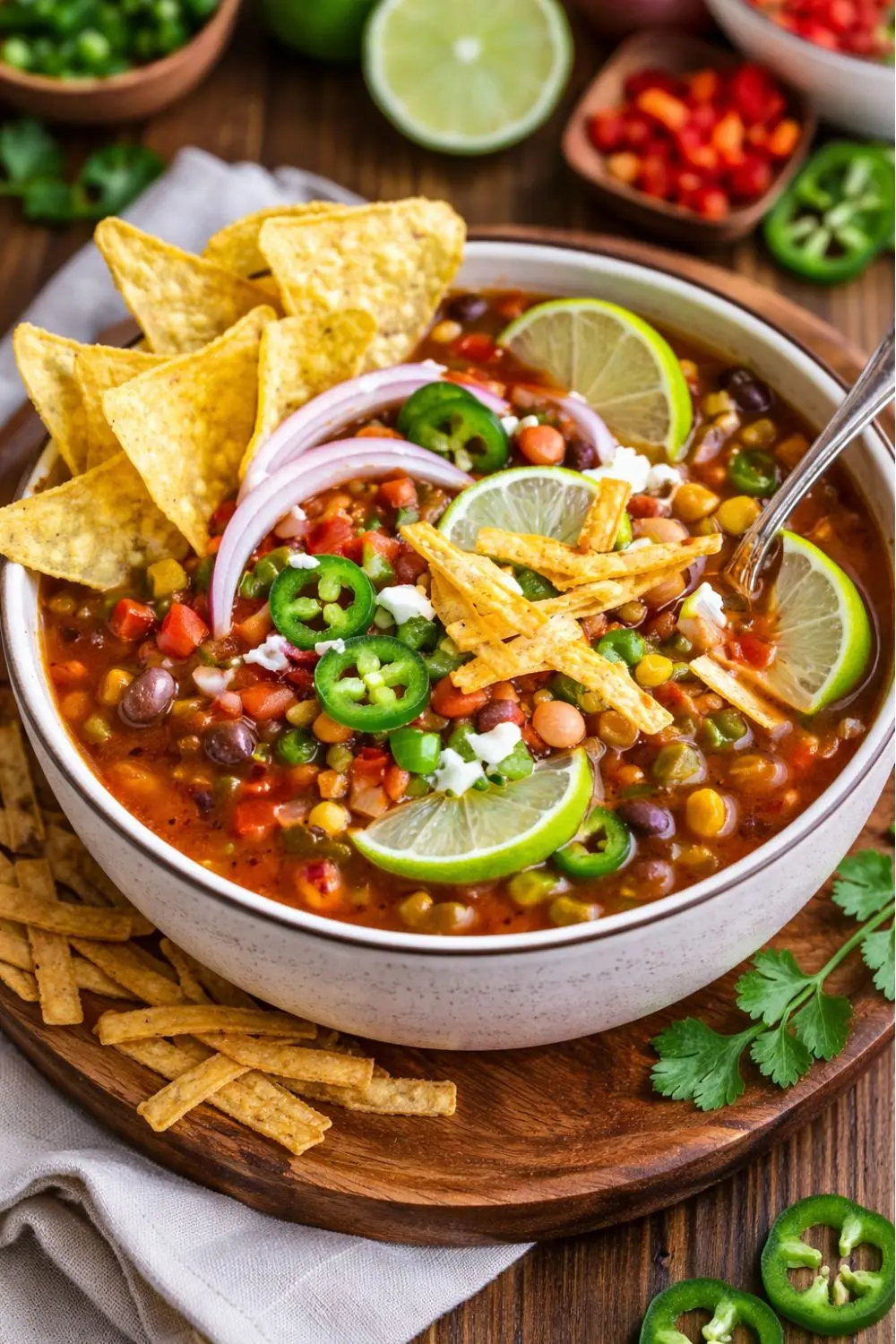 Slow Cooker Vegan Taco Soup with Black Beans