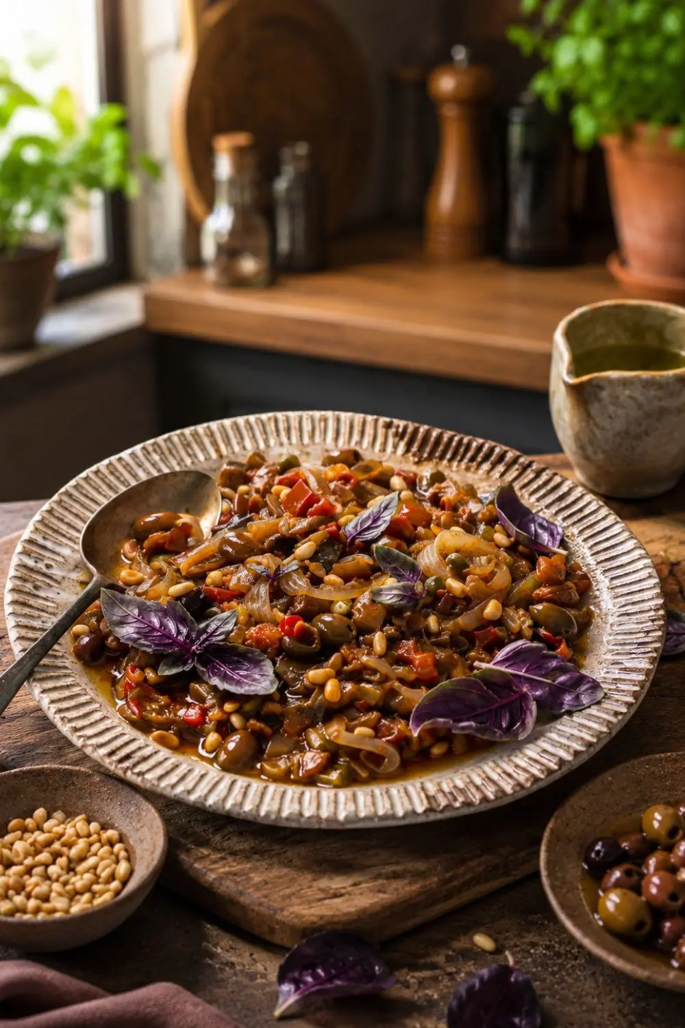 Easy Slow Cooker Vegan Eggplant Caponata