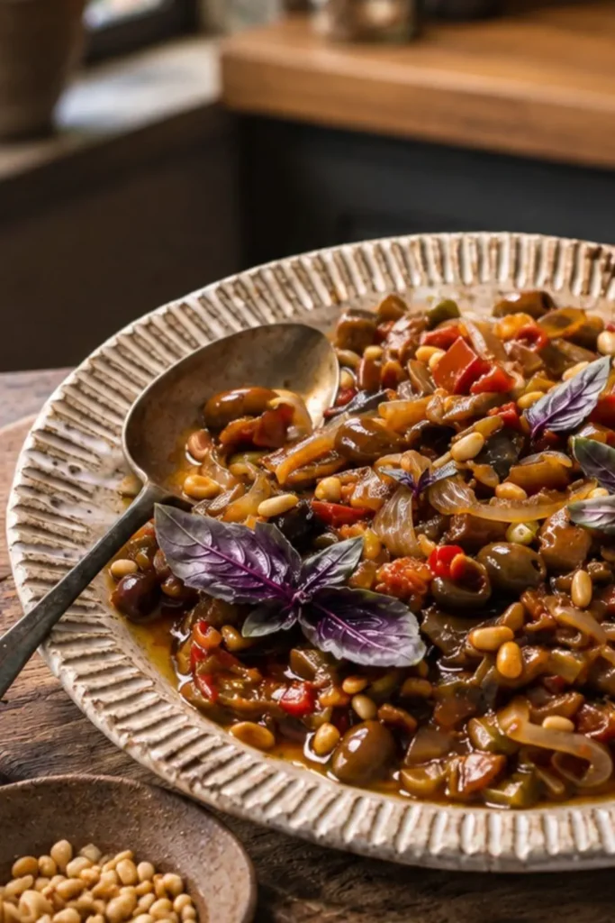 Easy Slow Cooker Vegan Eggplant Caponata