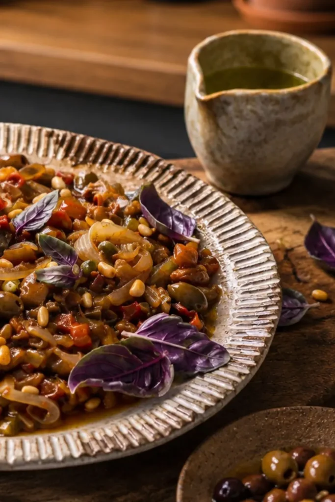 Easy Slow Cooker Vegan Eggplant Caponata