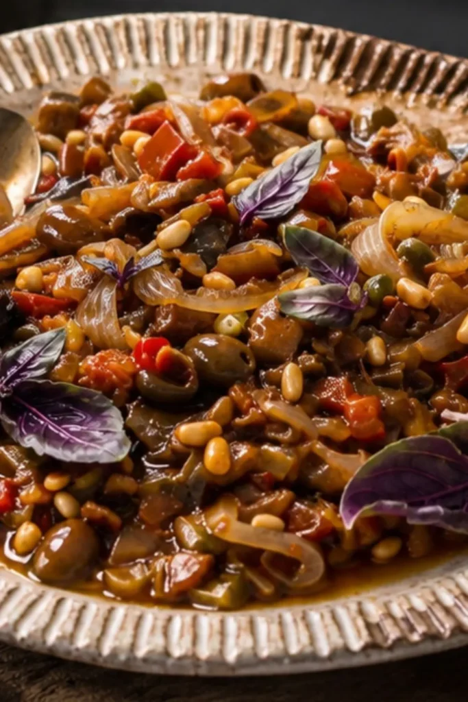 Easy Slow Cooker Vegan Eggplant Caponata
