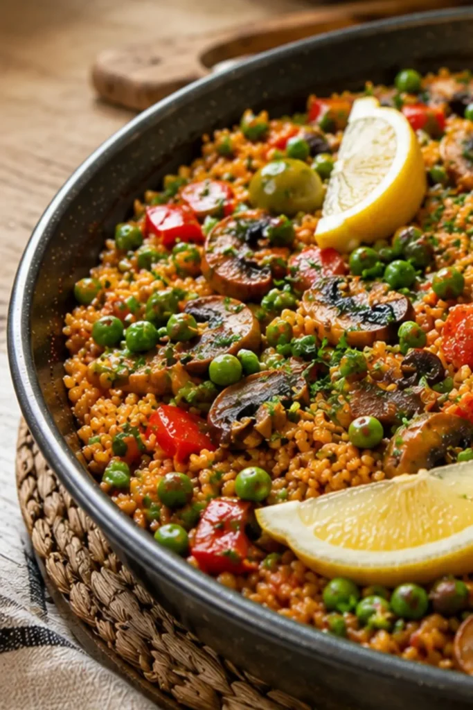 Summer Vegan Slow Cooker Paella with Saffron