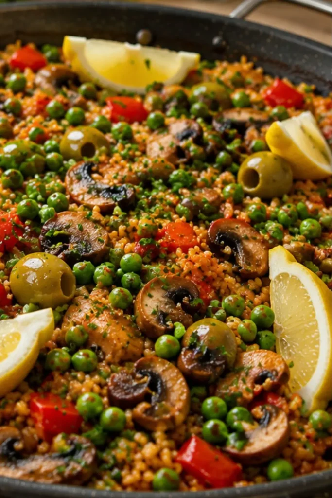 Summer Vegan Slow Cooker Paella with Saffron