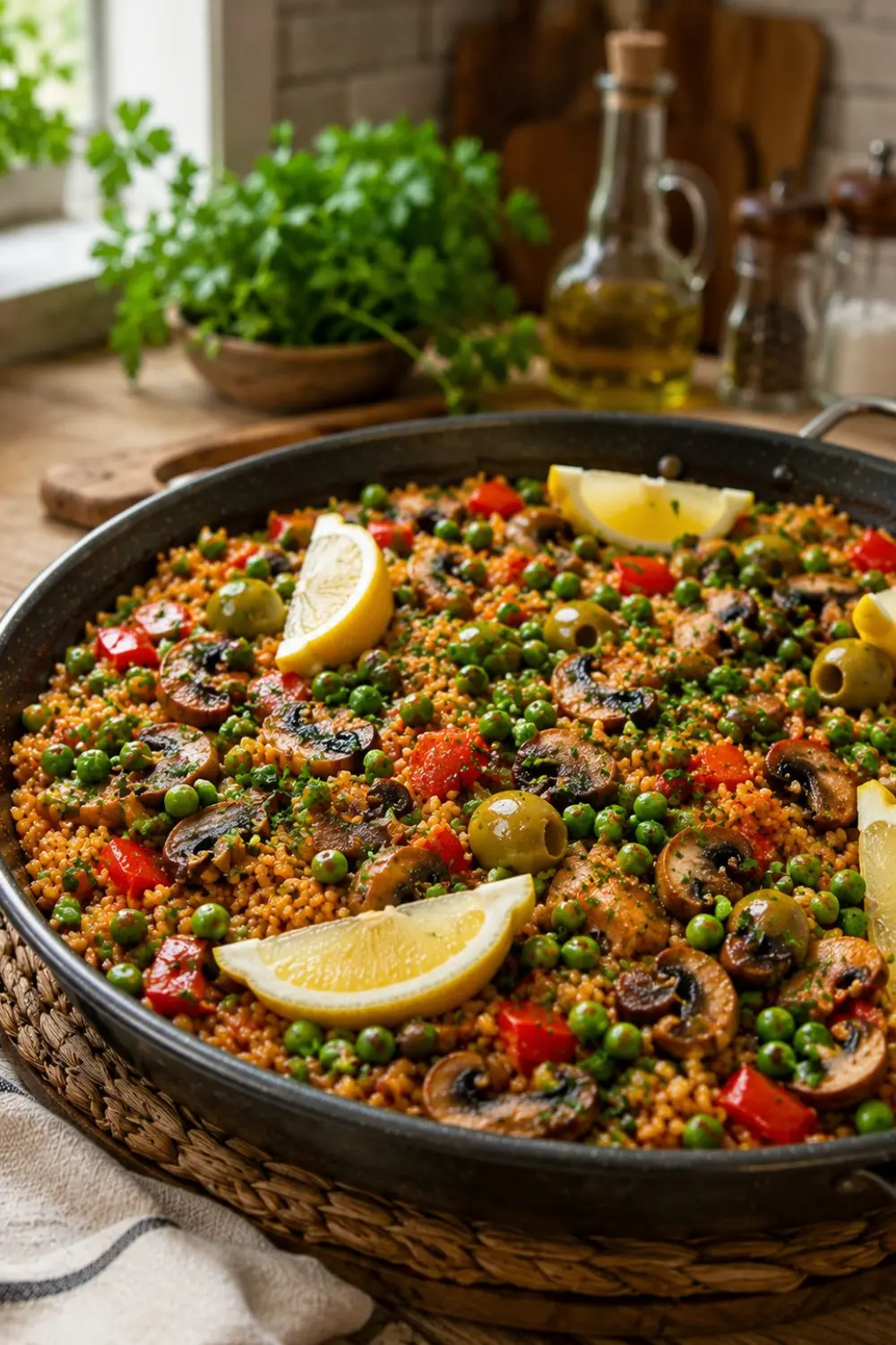 Summer Vegan Slow Cooker Paella with Saffron