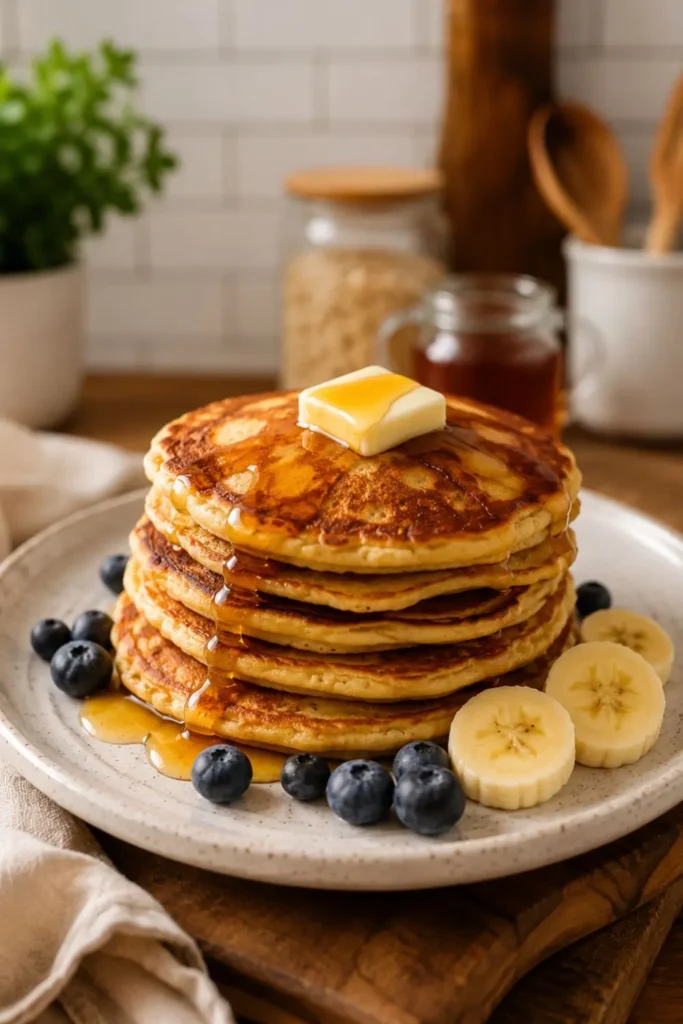 The Best Vegan Protein Pancakes (Banana Oat!)
