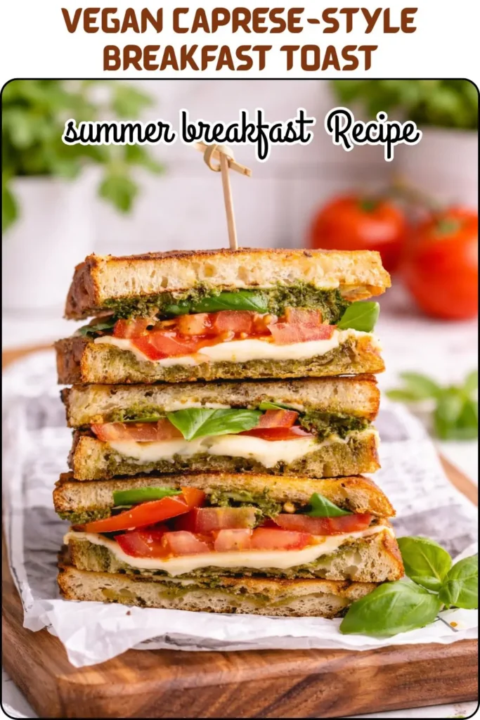 Vegan Caprese-Style Breakfast Toast