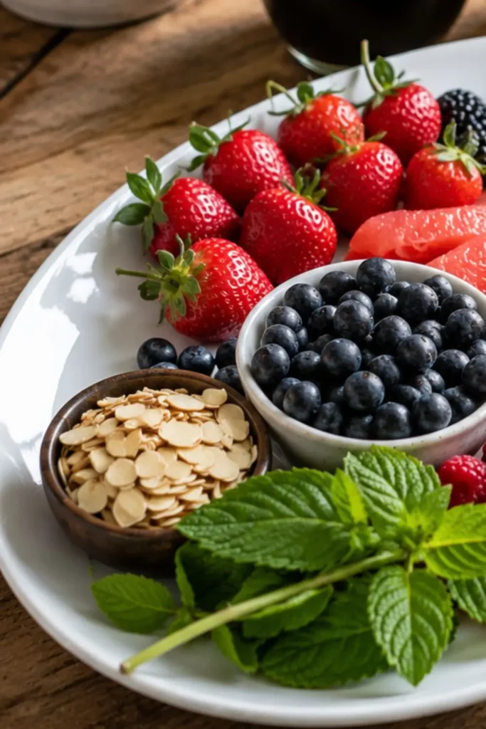 Vegan Citrus and Berry Breakfast Salad with Mint