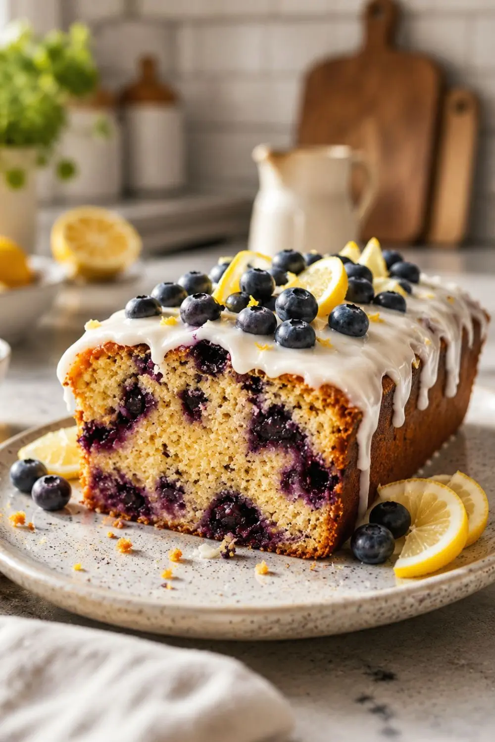 Vegan Lemon Blueberry Cake