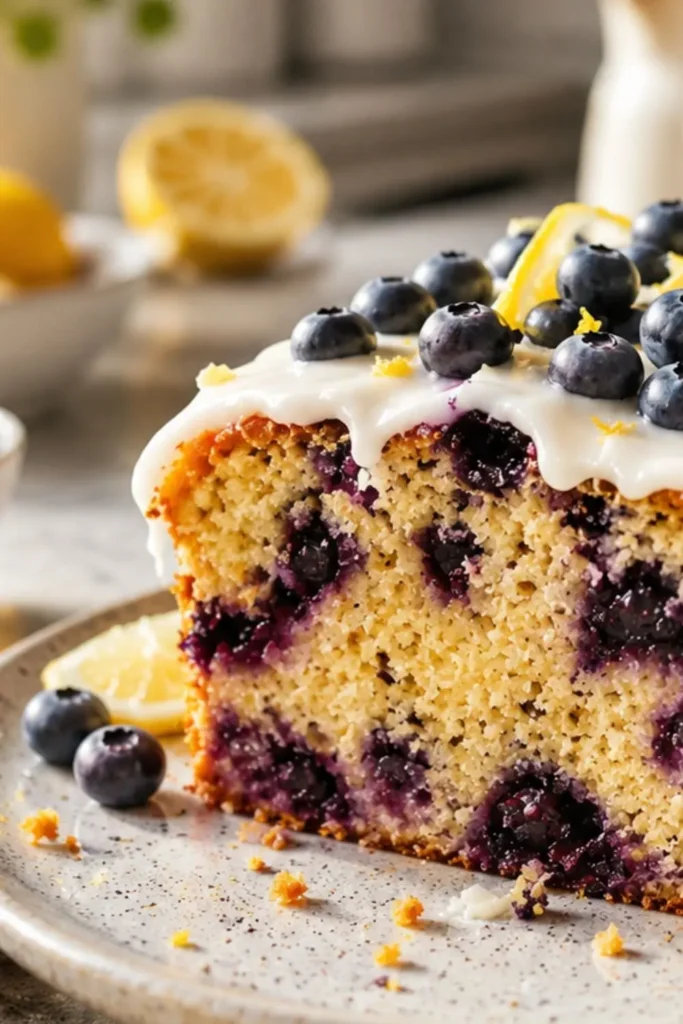 Vegan Lemon Blueberry Cake