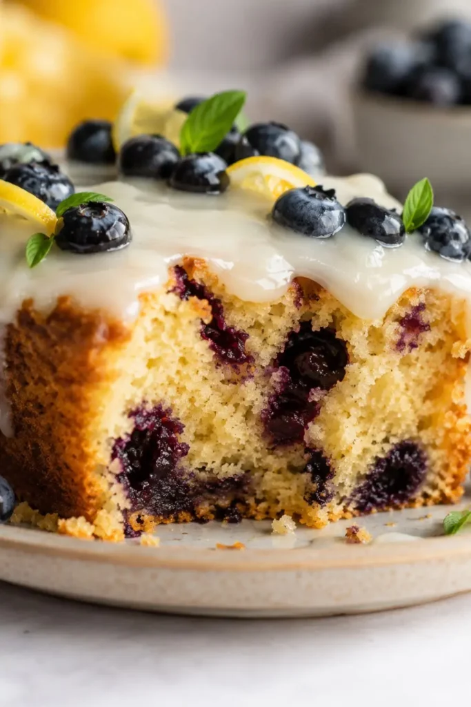 Vegan Lemon Blueberry Cake