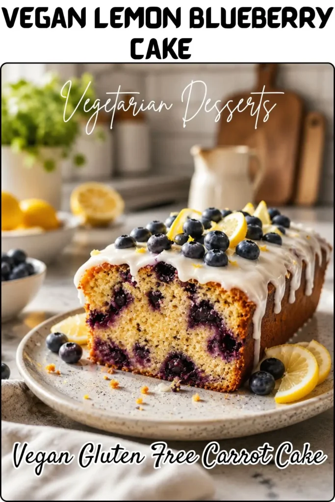Vegan Lemon Blueberry Cake