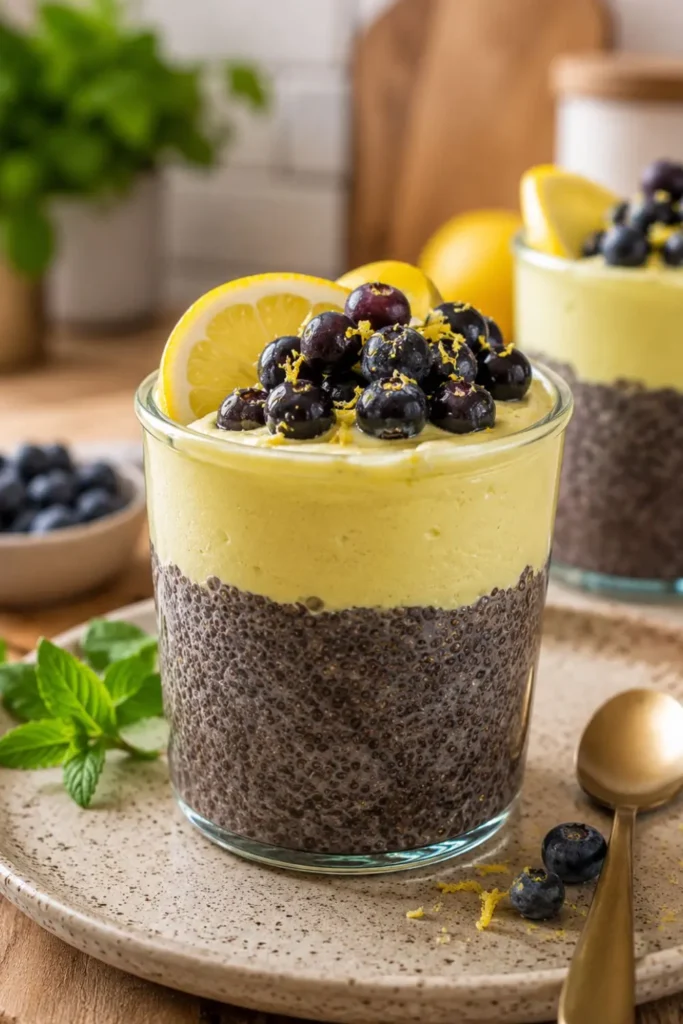 Vegan Lemon Blueberry Yogurt Parfait
