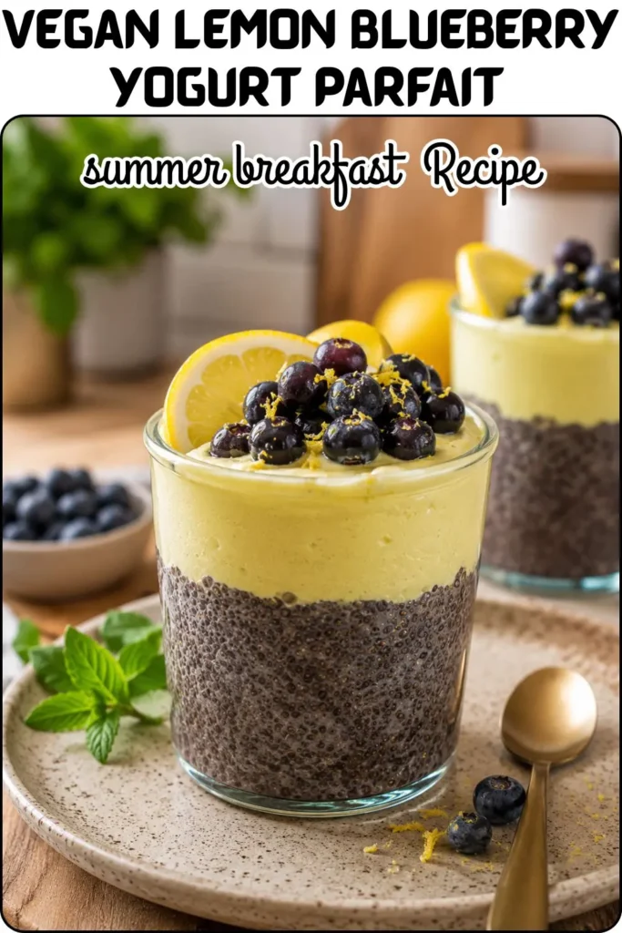 Vegan Lemon Blueberry Yogurt Parfait