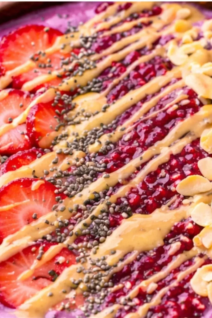 Vegan Peanut Butter Berry Smoothie Bowl