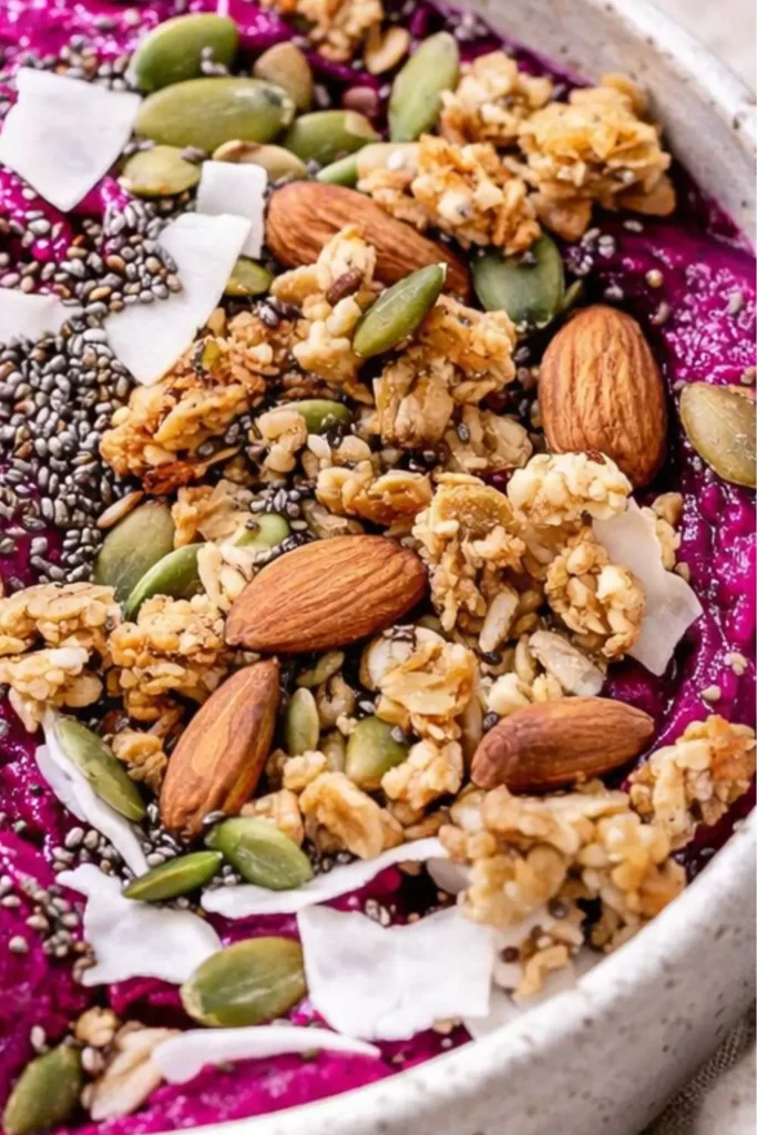 Vegan Pitaya (Dragon Fruit) Smoothie Bowl